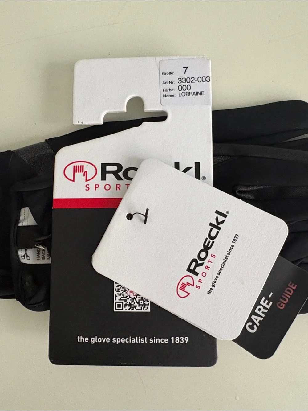 NWT Roeckl Lorraine Safe Grip Riding Glove Black Size 7